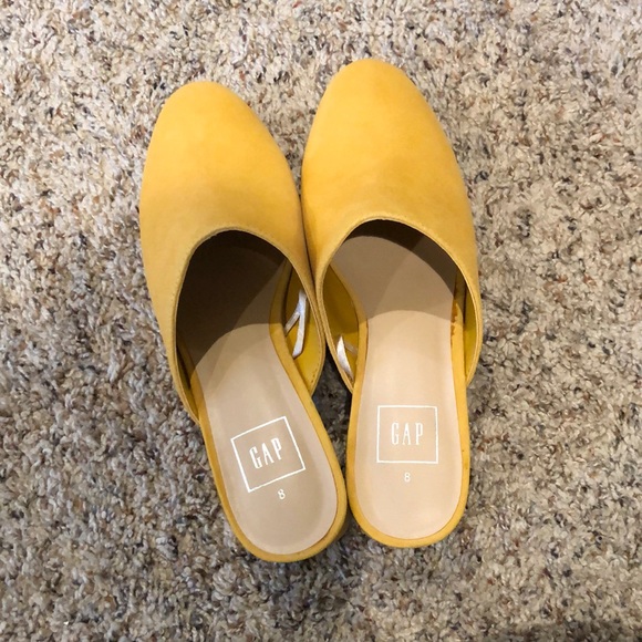 GAP Shoes Nwt Mustard Yellow Mules Poshmark